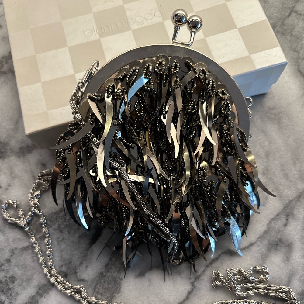 Dark Silver Evening Bag